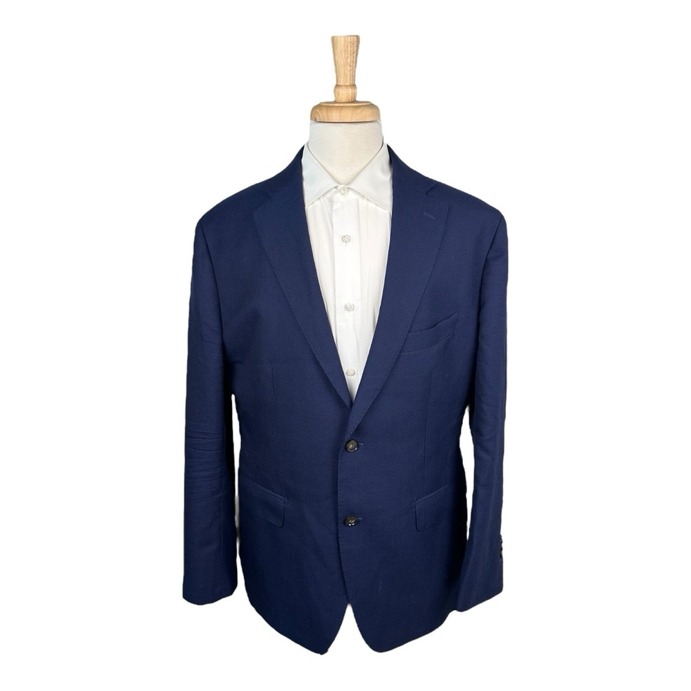 Suitsupply Havana Blue Vitale Barberis Unlined Men’s Blazer Size 50S Excellent